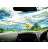 HappyBalls Happy Face Car Antenna Ball / Auto Dashboard Accessory (Yellow)